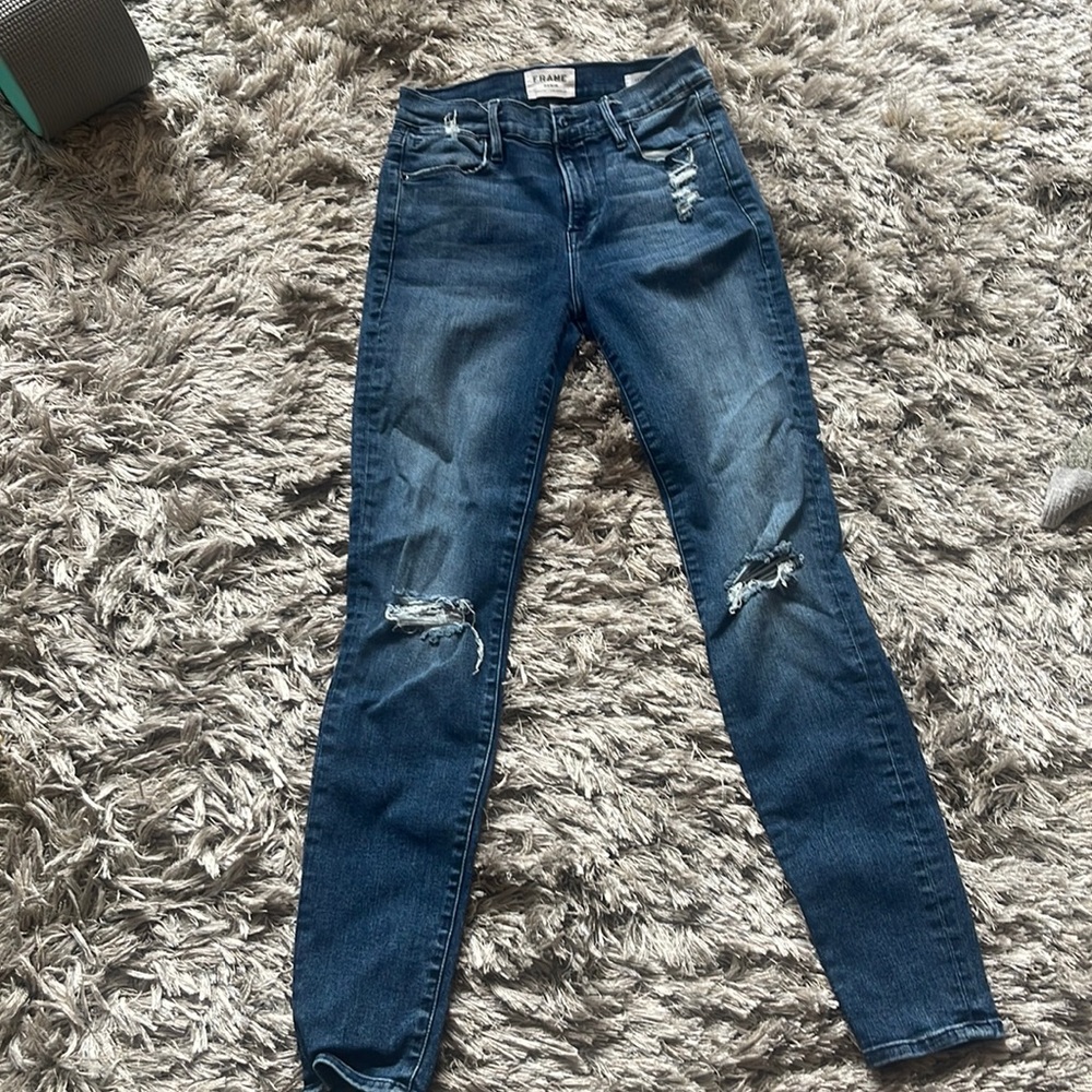 Frame jeans size 26 le high skinny